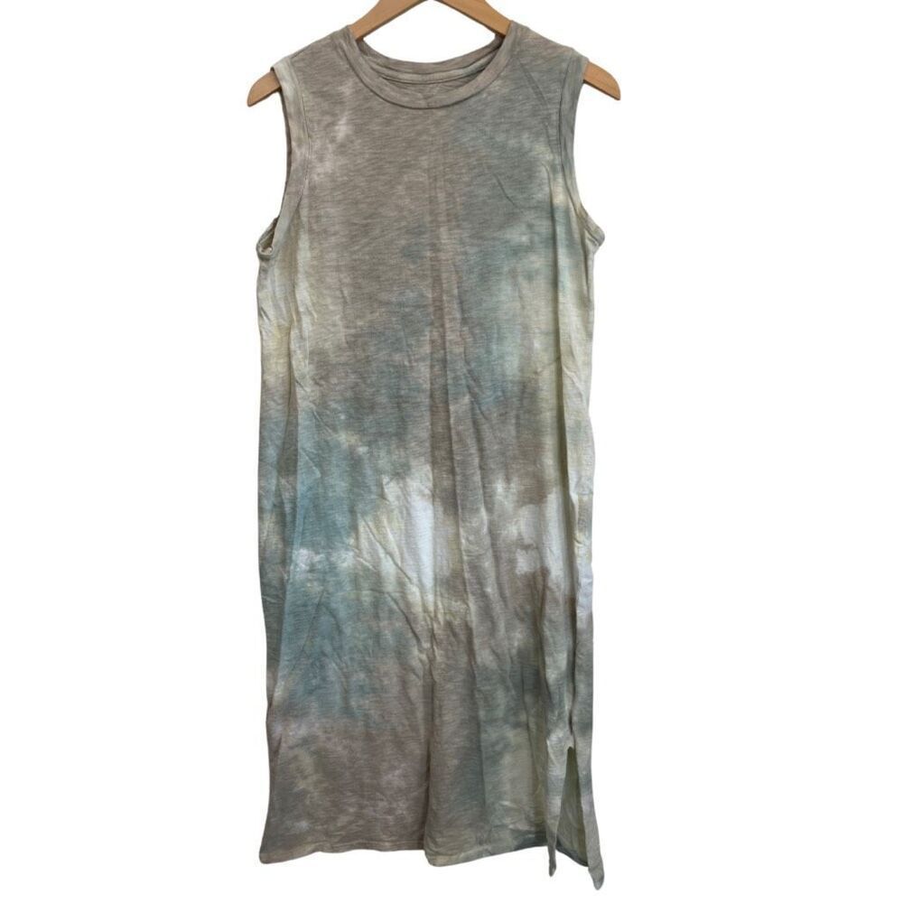 Universal thread tie-dyed tan/blue‎ cotton dress